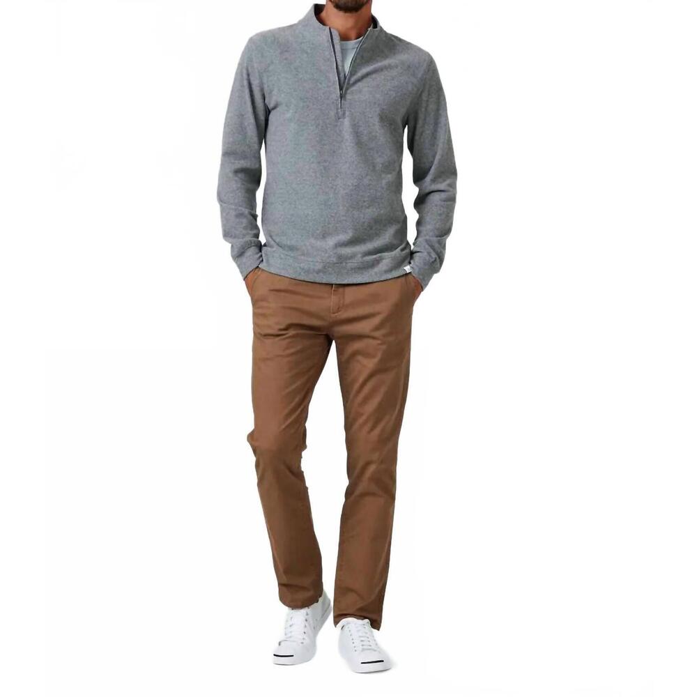 NEW 7DIAMONDS men's generation quarter zip pullover in grey